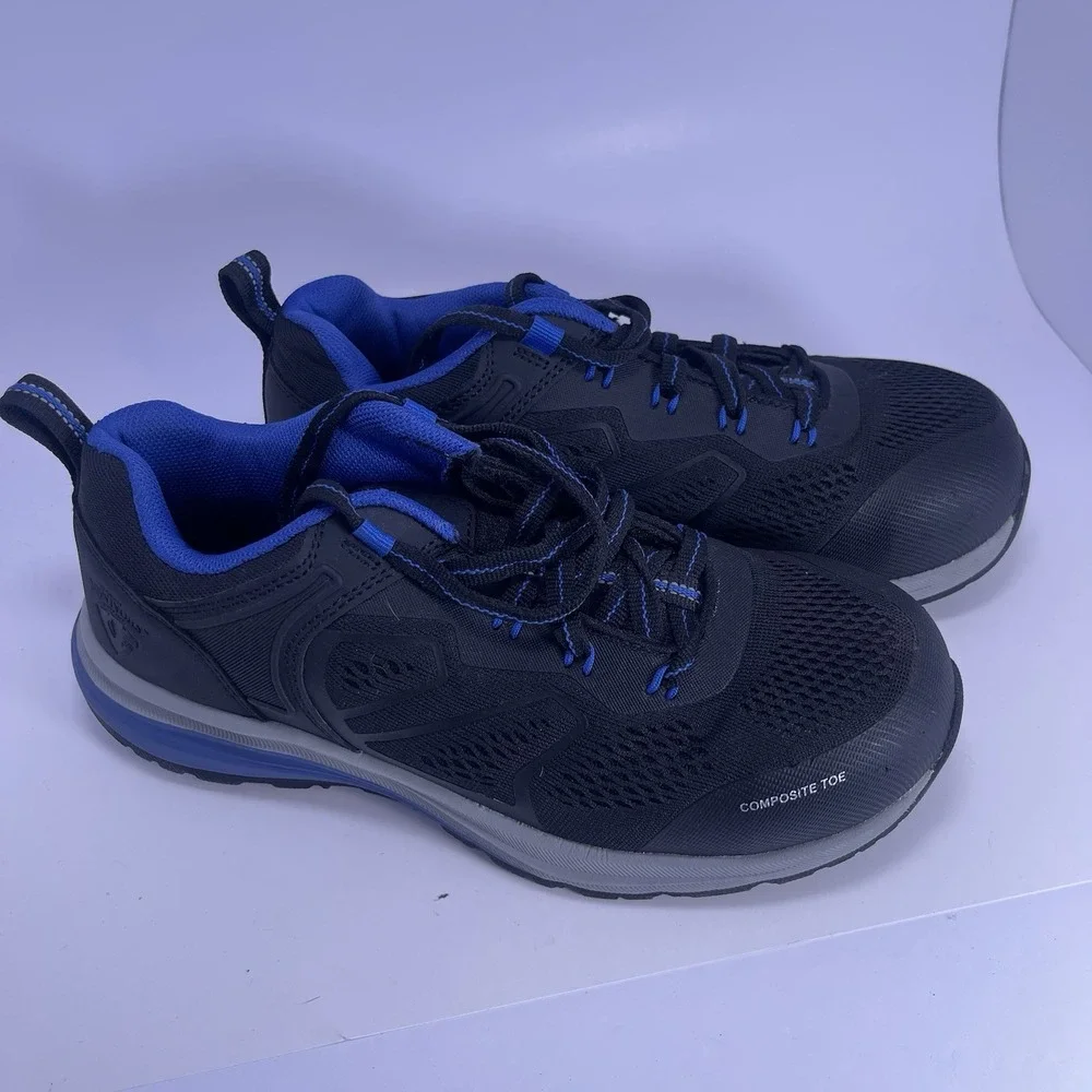 COMPOSITE TOE Work Men's Shoes Size 7 Black/Blue